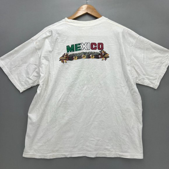 Vintage Lobo Men's Mexico Nogales White Short Sleeve Graphic T-Shirt Size XL 90s - Picture 7 of 11